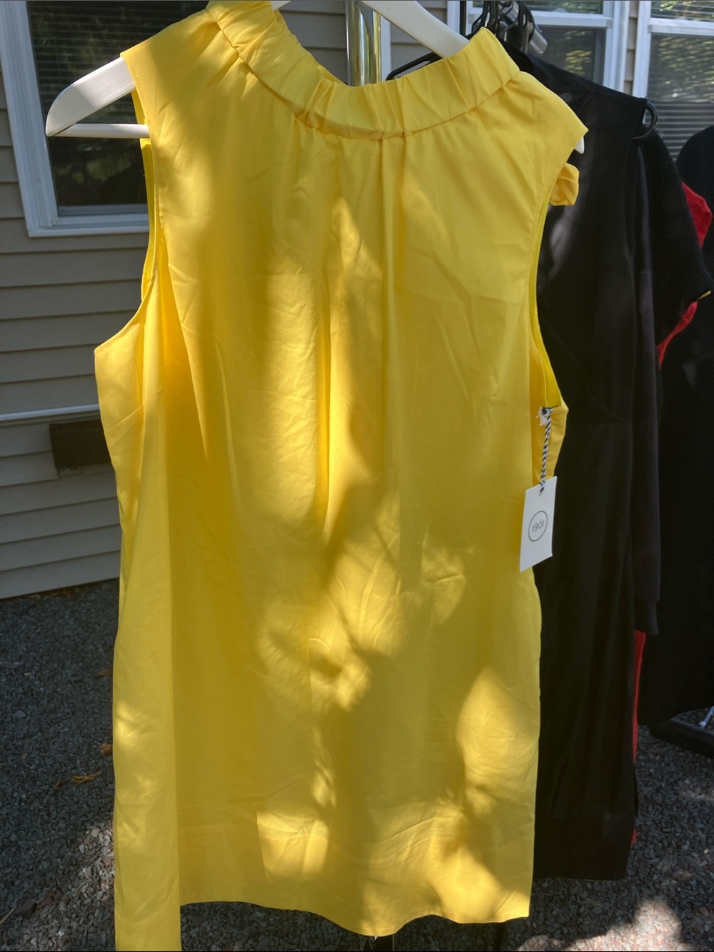 1901 Bright Yellow Sleeveless Mini Dress